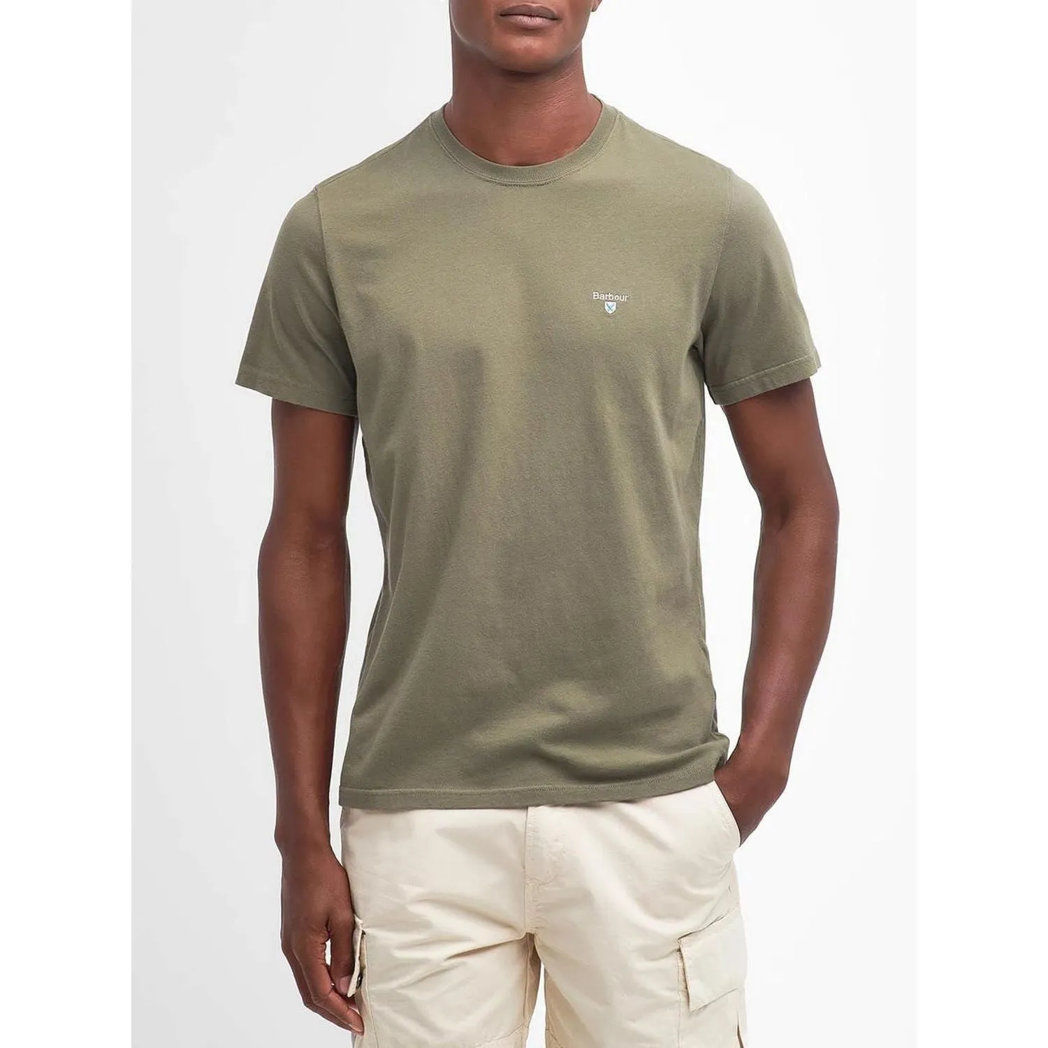 T-shirt BARBOUR Uomo tartan sports Verde