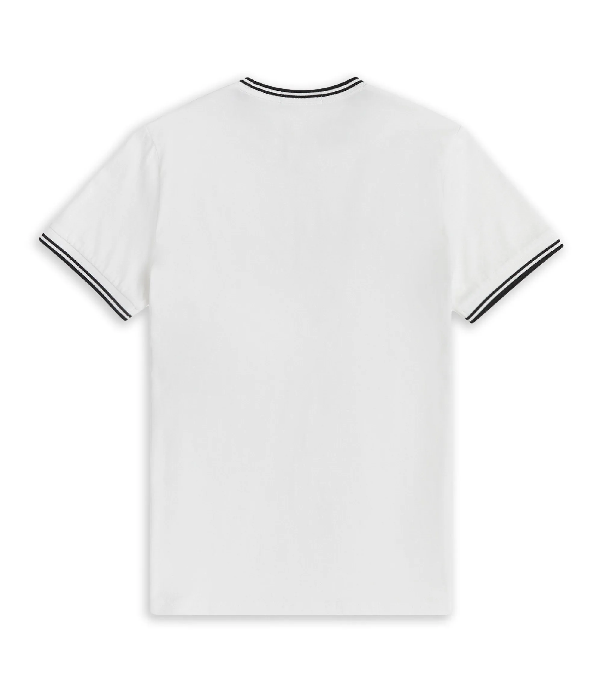 T-Shirt Fred Perry  Collo Rigato Bianco Uomo