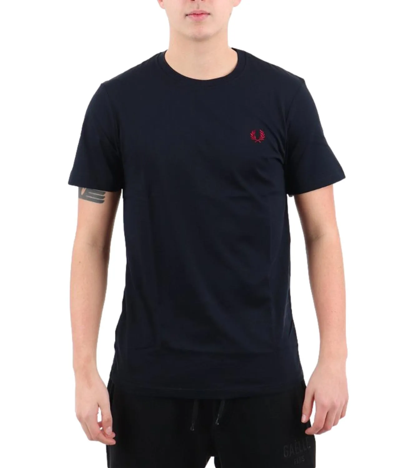 T-shirt Fred Perry uomo Blu e logo rosso