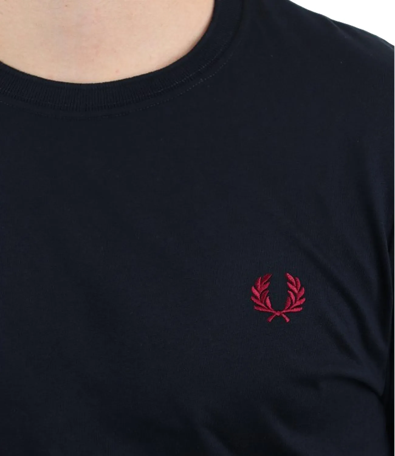 T-shirt Fred Perry uomo Blu e logo rosso