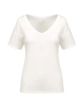 T-shirt JUVIA CO SLUB SHIRT V-NECK