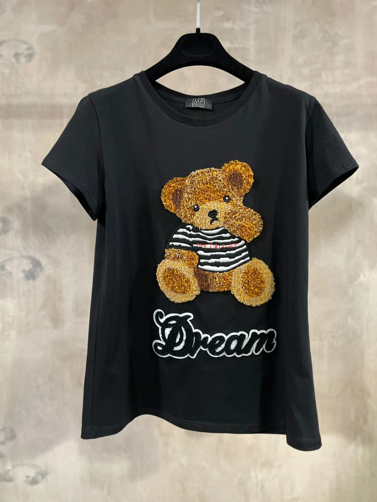 T-shirt Striped Bear Nera