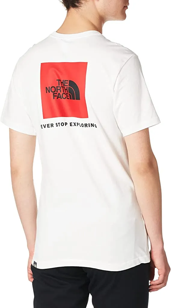 The North Face T-Shirt Red Box Tee Bianca Logo Rosso