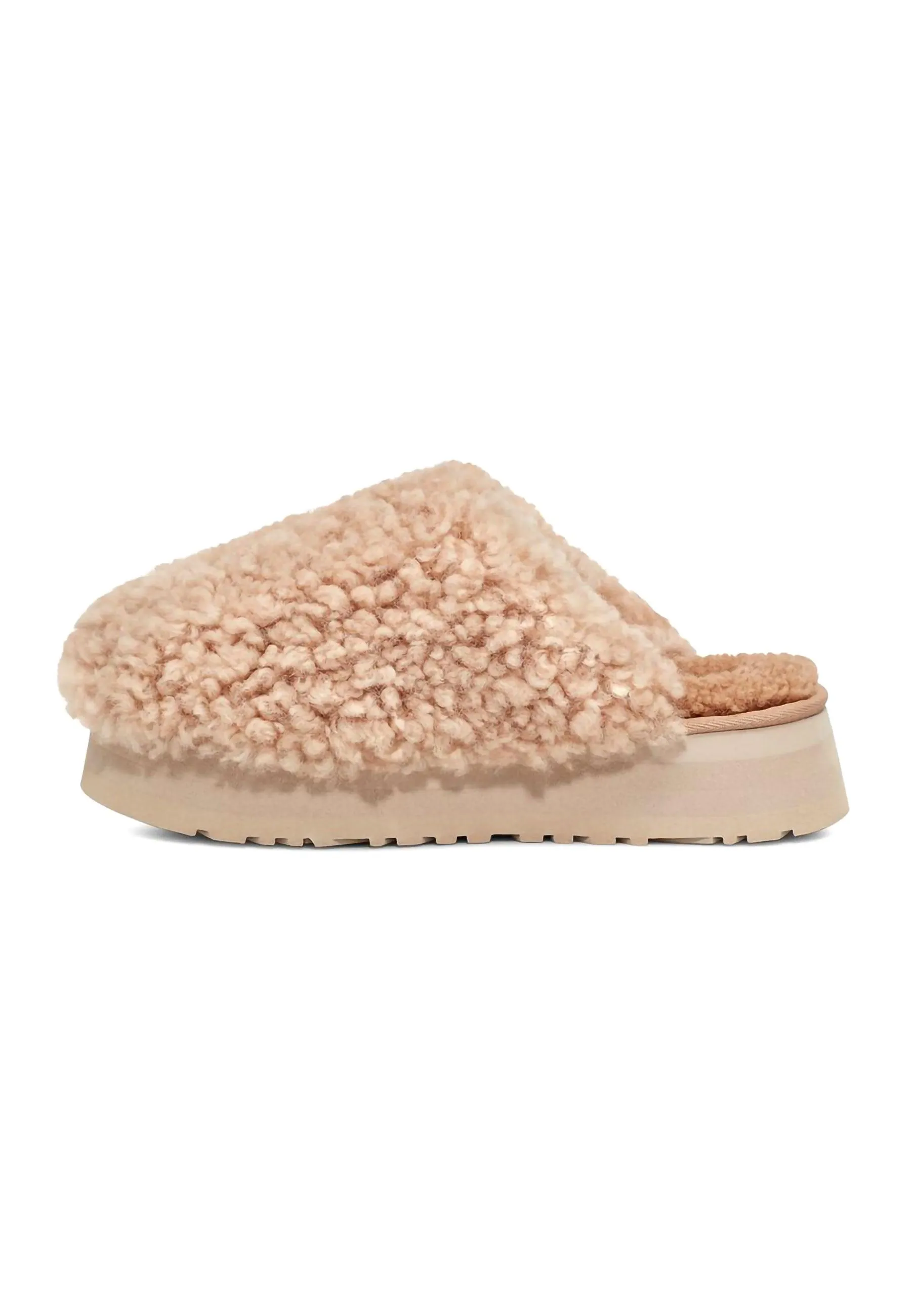 UGG Maxi Curly Plafform Ciabatta Pelo Donna Sand W1133171